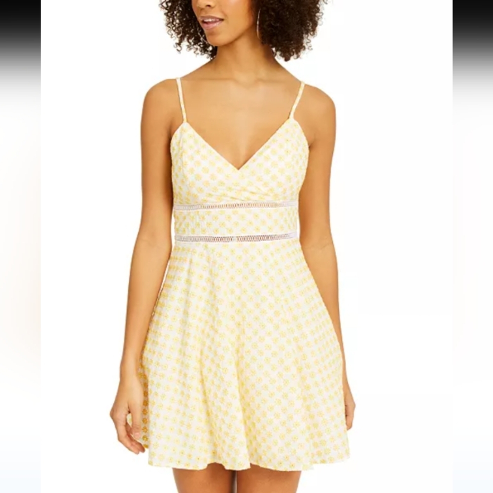 Trixxi Juniors Embroidered Fit & Flare Dress